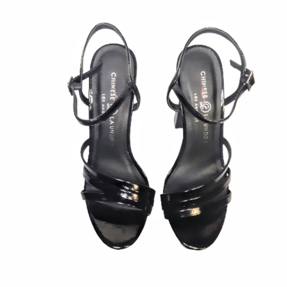 Chinese Laundry Amella Platform Sandal Strapy Buckle chunky block heel Black - Picture 5 of 9